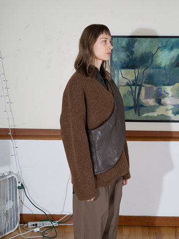 Gabriela Coll No. 250 Crossed Leather Bag, Dust