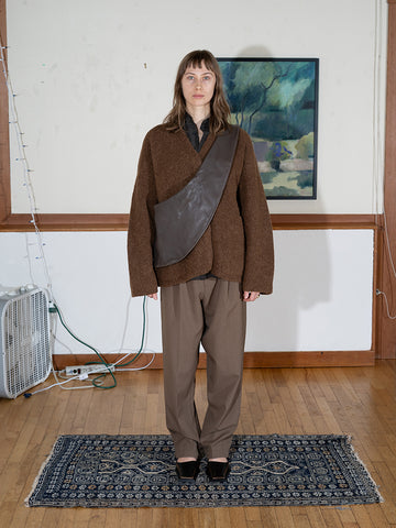 Gabriela Coll No. 250 Crossed Leather Bag, Dust