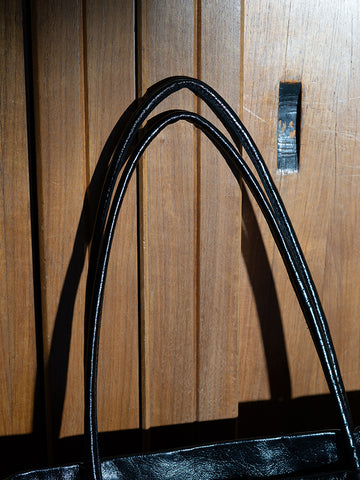 Gabriela Coll No. 338 Leather Long Bag, Black