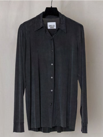 Gabriela Coll No. 118 Sanded Cupro Shirt, Black