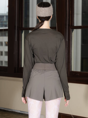 Gnuhr Creeper Crew Merino, Black Olive