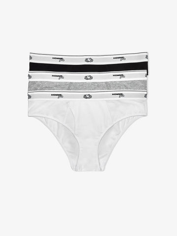 Homme Girls x Fruit of the Loom Bikini Brief, Mixed Color 3-Pack