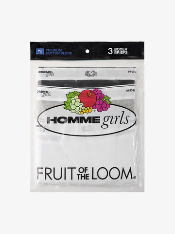 Homme Girls x Fruit of the Loom Boxer Brief, Mixed Color 3-Pack