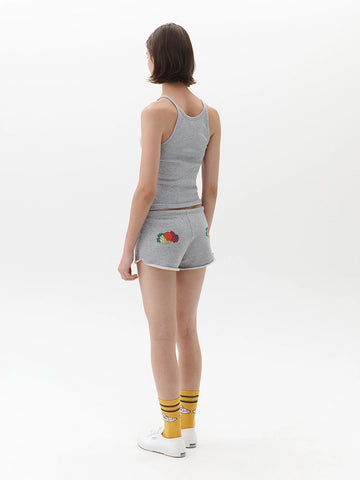 Homme Girls x Fruit of the Loom Cami Tank Top, Heather Grey/Navy 2-Pack