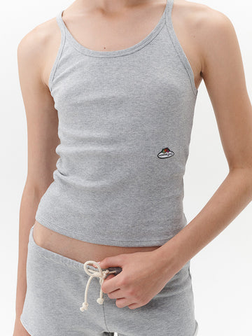 Homme Girls x Fruit of the Loom Cami Tank Top, Heather Grey/Navy 2-Pack