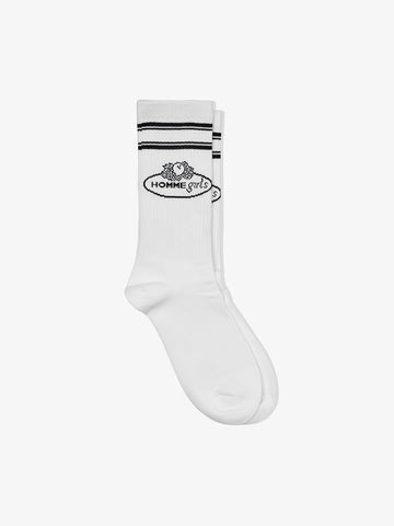 Homme Girls x Fruit of the Loom Crew Socks, White