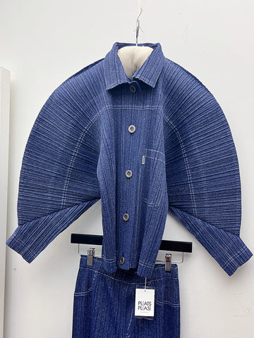Issey Miyake Cotton Denim Jacket, Navy