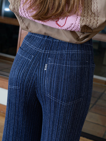 Issey Miyake Cotton Denim Pant, Navy