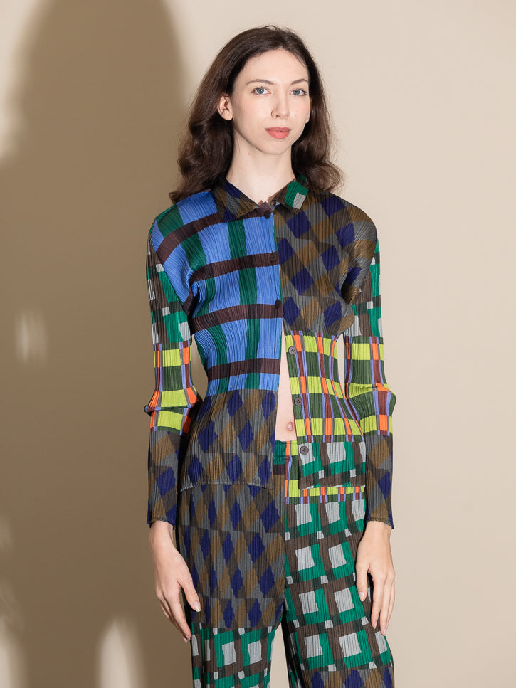 Issey Miyake Shirt, Blue Harmony at Stand Up Comedy