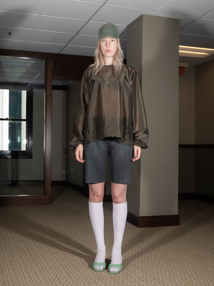 Issey Miyake Pleat Short, Charcoal Gray at Stand Up Comedy