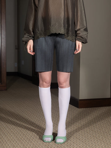 Issey Miyake Pleat Short, Charcoal Gray