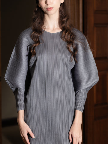 Issey Miyake Skyline Dress, Silver Gray - Stand Up Comedy