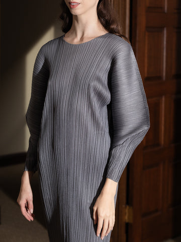 Issey Miyake Skyline Dress, Silver Gray - Stand Up Comedy