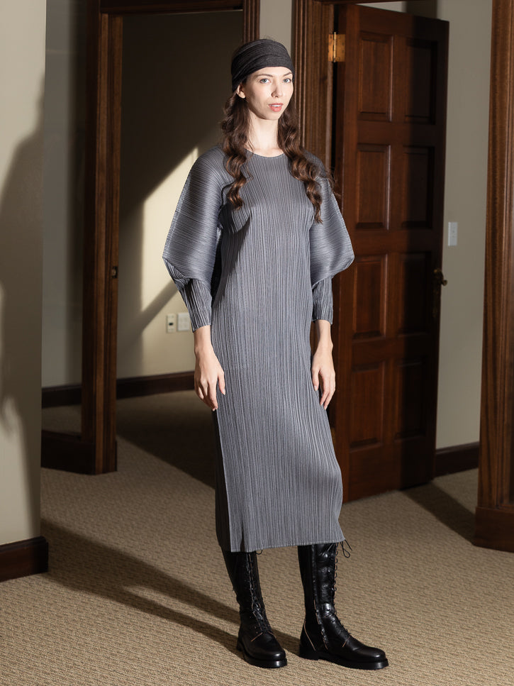 Issey Miyake Skyline Dress, Silver Gray at Stand Up Comedy
