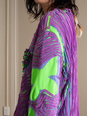 JRAT 3T Long Sleeve, Neon Beaded Butterflies