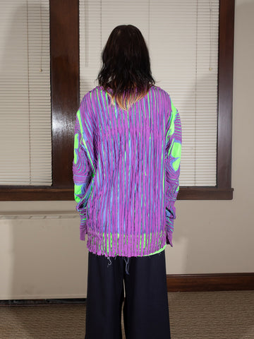 JRAT 3T Long Sleeve, Neon Beaded Butterflies