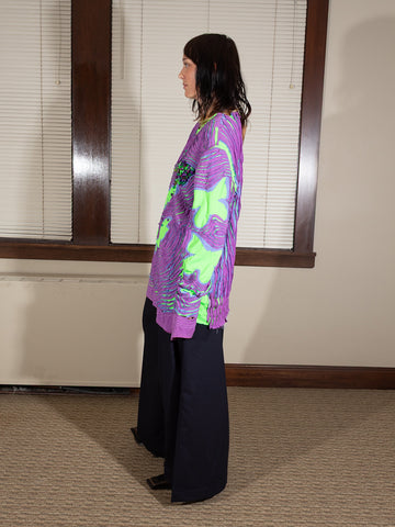 JRAT 3T Long Sleeve, Neon Beaded Butterflies