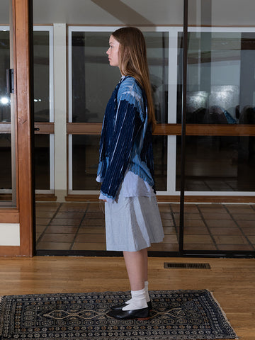 Baserange Claude Shorts, Blue Stripe
