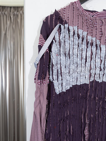 JRAT 4T LS T-Shirt, Stripe/Mauve/Wine/Lace Bra