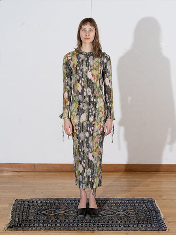 Julia Heuer Huxley Smock Pleated Dress, Bruno print