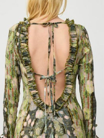 Julia Heuer Huxley Smock Pleated Dress, Bruno print