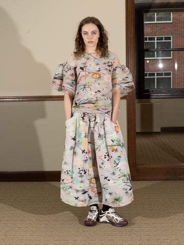 Julia Heuer Robin Top, Frances print - Stand Up Comedy