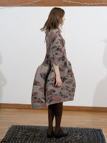 Julia Heuer Pax Pleated Dress, Sandy Ingrid print
