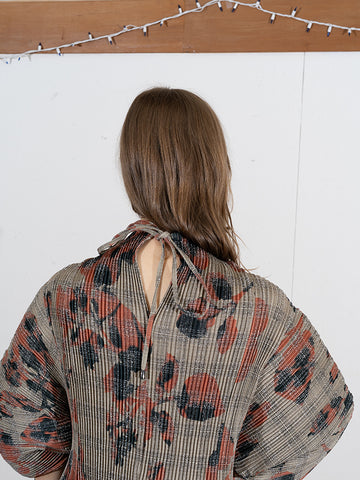 Julia Heuer Pax Pleated Dress, Sandy Ingrid print