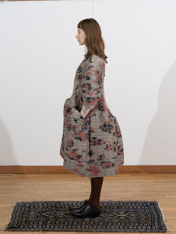 Julia Heuer Pax Pleated Dress, Sandy Ingrid print