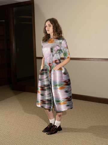 Julia Heuer Uma Dress, Maris Irridescent print - Stand Up Comedy