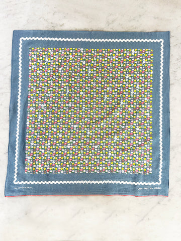 Kapital Fast Color Selvedge Bandana, Skull & Flower