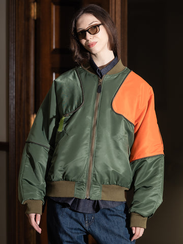 Kapital MA-1 Nylon Sham Bomber Jacket - Stand Up Comedy