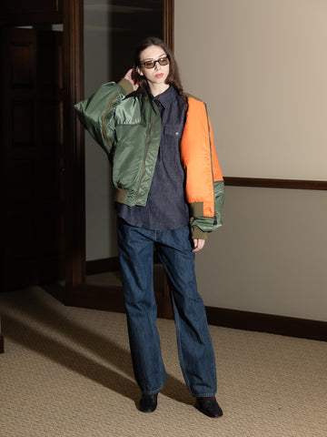 Kapital MA-1 Nylon Sham Bomber Jacket - Stand Up Comedy