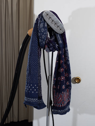 Kapital Fulling Wool Happy Scarf, Bandana Patchwork - Stand Up Comedy