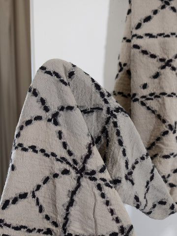 Kapital Fulling Wool Happy Scarf, Sashiko - Stand Up Comedy