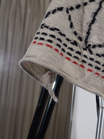 Kapital Fulling Wool Happy Scarf, Sashiko - Stand Up Comedy