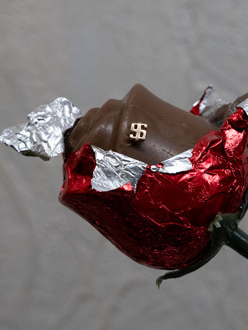 LL, LLC Dollar Sign Stud, 14k gold