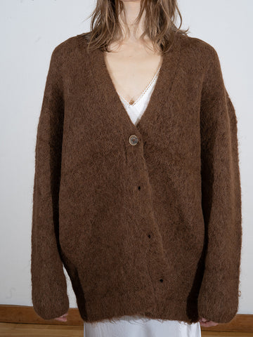Lauren Manoogian Brushed Cardigan, Rust