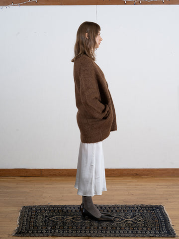 Lauren Manoogian Brushed Cardigan, Rust