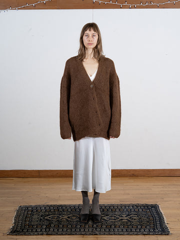 Lauren Manoogian Brushed Cardigan, Rust