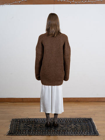 Lauren Manoogian Brushed Cardigan, Rust