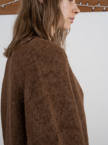 Lauren Manoogian Brushed Cardigan, Rust