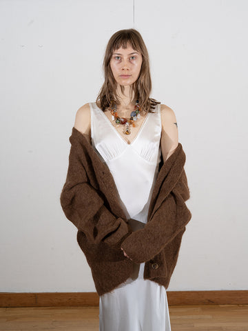 Lauren Manoogian Brushed Cardigan, Rust
