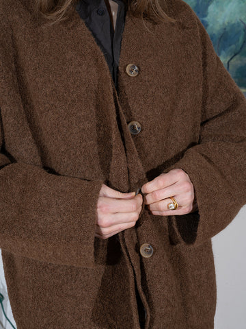 Lauren Manoogian Double Face Cardigan, Rust