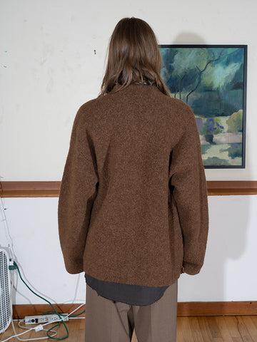 Lauren Manoogian Double Face Cardigan, Rust