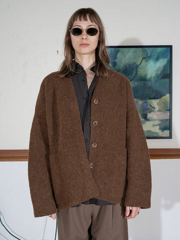 Lauren Manoogian Double Face Cardigan, Rust