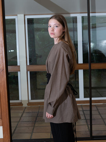 Lauren Manoogian Pebbled Tunic, Bark