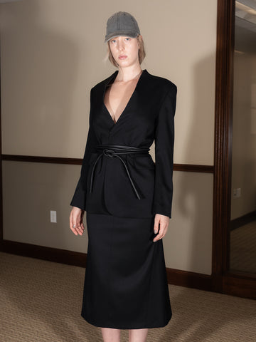 Lauren Manoogian Rope Belt, Black