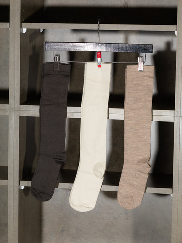 Lauren Manoogian Tall Sock Set, Raw White/Oak/Coal