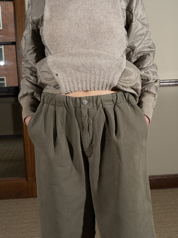Lauren Manoogian Washed Crop Trouser, Fatigue - Stand Up Comedy